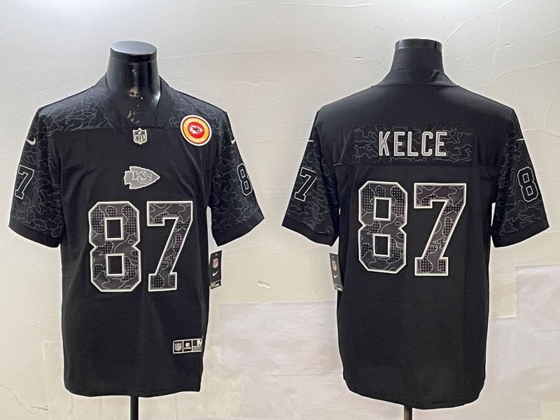Men Kansas City Chiefs #87 Kelce Black 2025 Nike Vapor Limited NFL Jersey style 2103